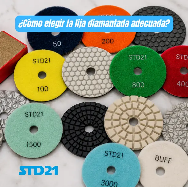 lijas diamantadas seco y húmedo std21